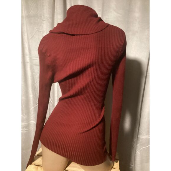 It's Our Time Red Cowl Neck Sweater M - Picture 2 of 4